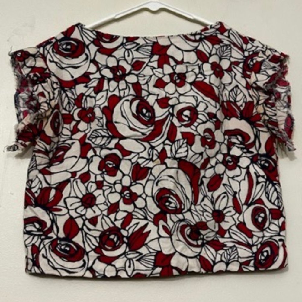 Cropped Floral Vintage Blouse (XS-S)